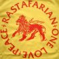 RASTAFARIAN PEACE ONE LOVE New REGGAE T-shirt XL Yellow