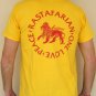 RASTAFARIAN PEACE ONE LOVE New REGGAE T-shirt XL Yellow