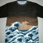 GIANT WAVE Hokusai Ukiyoe LONG SLEEVE Japan Art T Shirt Miss S Small