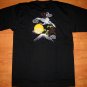 TSURU Fuji Crane Japan EMBROIDERED T-shirt M,L,XL Black
