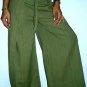 Thai Wrap Yoga Pants OLIVE Green Cotton FREESIZE S-XL