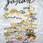 MAP of JAPAN Cool New EMBROIDERED T-shirt Asian M White