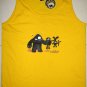FOOD CHAIN Cisse Disco Rave Shirt Singlet TANK TOP Slim Fit Asian L Large Yellow