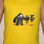 FOOD CHAIN Cisse Disco Rave Shirt Singlet TANK TOP Slim Fit Asian L Large Yellow