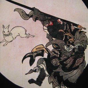 Ronin Japan Full Moon USAGI SARU Tokyo Yakuza T-shirt XL Black