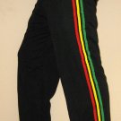 Roots RASTA PINSTRIPE New Retro REGGAE Track Pants S