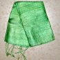 Thai Pure Silk Hand Crafted Fabric Scarf SPRING GREEN Shawl Direct from Thailand