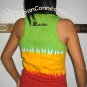 RASTA PEACE ONE LOVE LION New TIE DYE REGGAE Tank Top S