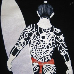 IREZUMI SURFER New Japan RONIN Surf T-Shirt S Black NWT