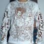 RAIJIN Japan THUNDER GOD Tattoo Shirt LONG SLEEVE L Brn
