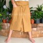 Thai PLUS SIZE Fisherman Pants Capri SHORT Casual Yoga Trousers LIGHT BROWN Rayon XXL 2XL
