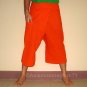 Thai Cotton Fisherman Capri Yoga SHORT Pants FREESIZE Orange