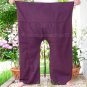 Thai XXXL Plus Size Cotton Fisherman Pants SOLID Mangosteen MAROON Casual Yoga Trousers