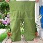 Thai XXXL Plus Size Cotton Fisherman Yoga Pants SOLID OLIVE Green Beach Dance Asian Trousers