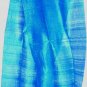 Thai Handcrafted ROYAL BLUE New Raw Silk Fabric Scarf