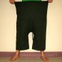 Thai Cotton Fisherman Pants Capri SHORTS Short Yoga Trousers FREESIZE Dark Green