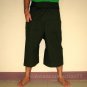 Thai Cotton Fisherman Pants Capri SHORTS Short Yoga Trousers FREESIZE Dark Green