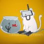 SCUBA CAT Fun New CISSE Fishy T-Shirt Asian M L XL BNWT