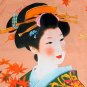 AUTUMN GEISHA Hand Print Japan Cap Sleeve Art T Shirt Misses XL
