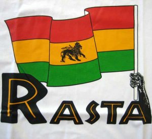 RASTA Lion of Judah FLAG Roots REGGAE T-shirt L White