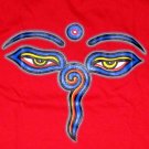 BUDDHA EYES New REGGAE Tibetan Namaste T-Shirt S Red