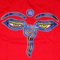 BUDDHA EYES New REGGAE Tibetan Namaste T-Shirt S Red
