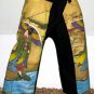 Utamaro Ukiyoe Art Print Thai Cotton Fisherman Pants Freesize S-XXL