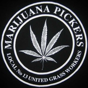 MARIJUANA PICKERS Long Sleeve Cotton Shirt by REGGAE L