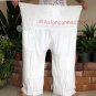 Thai PLUS SIZE XXL Rayon Fisherman New Yoga Pants WHITE