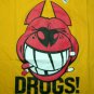 DRUGS So Tasty And Good North Dragon Japan T-Shirt M Medium Yellow