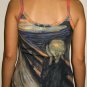 THE SCREAM Edvard Munch Hand Print Fine Art Shirt Singlet TANK TOP Misses S Small