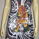 Japanese TIGER IREZUMI Tattoo Art Print Dress Misses Size XL 16-18