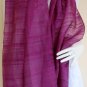 Thai Handwoven Pure Silk Fabric Scarf PURPLE GRAPE Siam Thailand Textile Shawl