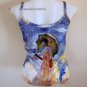 Monet WOMAN with PARASOL Fine Art Print Shirt Singlet TANK TOP Misses M Medium
