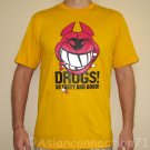 DRUGS So Tasty And Good North Dragon Japan T-Shirt L Large Yellow