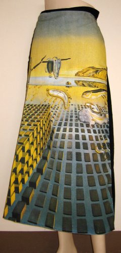 DISINTEGRATION OF MEMORY Salvador Dali Fine Art Print Freesize Long Wrap Skirt