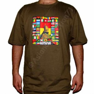 RASTAFARI WORLD REGGAE New Roots Rasta T-Shirt XL Green