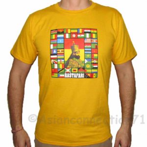 RASTAFARI WORLD REGGAE New Roots Rasta T-Shirt M Yellow