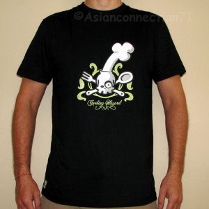 COOKING HAZARD Fun New CISSE T-shirt Asian M Black BNWT