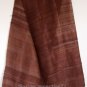 Thai DARK BROWN Hand Craft New Pure Silk Fabric Scarf