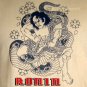 DRAGON Wrestler RONIN Japan T Shirt M Cream