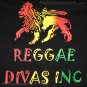 REGGAE DIVAS Lion of Judah Rasta T-shirt S,M,L,XL Black
