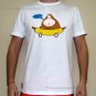 HAPPY TIME Banana Monkey CISSE Disco Party Rave T-shirt Slim Fit Asian XL White