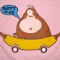HAPPY TIME Banana Monkey CISSE Disco Party Rave T-shirt Slim Fit Asian XL White