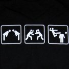 PLAY KARATE LOSE HEAD Fun New Quality T-Shirt S BLACK