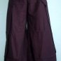 Thai FREESIZE Silky Rayon Wrap Yoga Pants MANGOSTEEN Maroon Asian Beach Dance Party Trousers