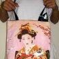 GEISHA with SENSU New Japan Cap Sleeve Art Print T Shirt Misses Size XL