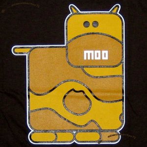 MOO Cow Cute New T-shirt by CISSE Asian XXL Brown BNWT!