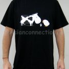 CHICKEN AFFAIR Fun New CISSE T-shirt Asian M Black BNWT