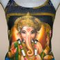 LORD GANESH Hindu Art Print Shirt TANK TOP Misses L Large